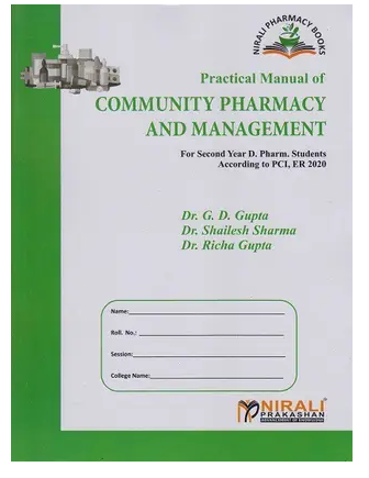 Practical Manual of  Community Pharmacy & Management Second Year Diploma Pharmacy